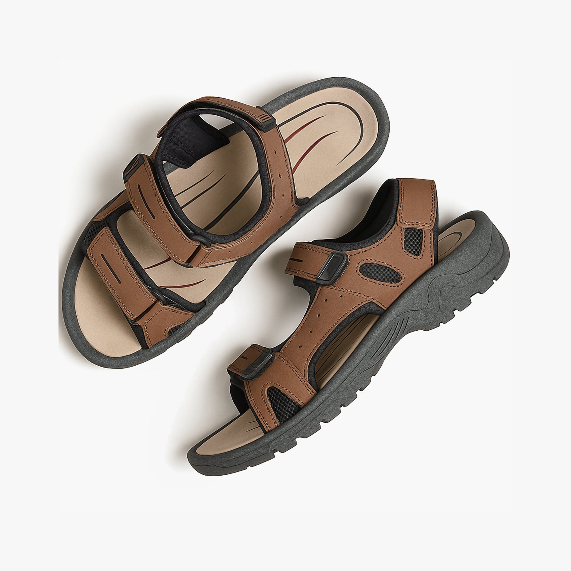 PDQ NOMAD Adjustable Sports Sandal Brown