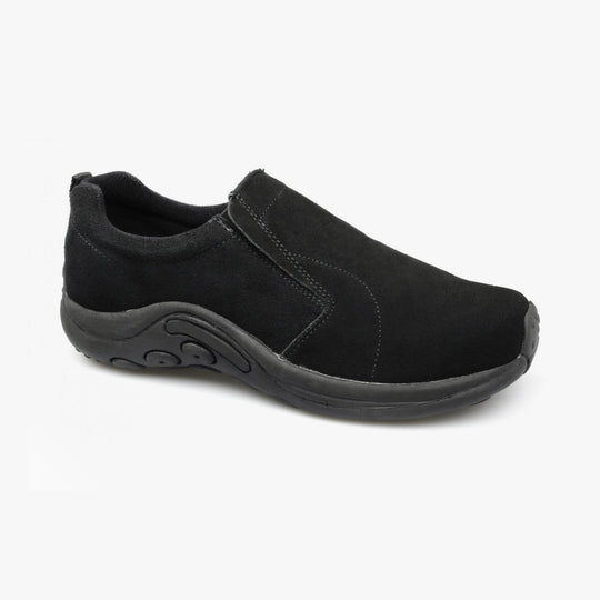 PDQ RYNO Unisex Twin Gusset Jungle Casual Suede Trainers Black