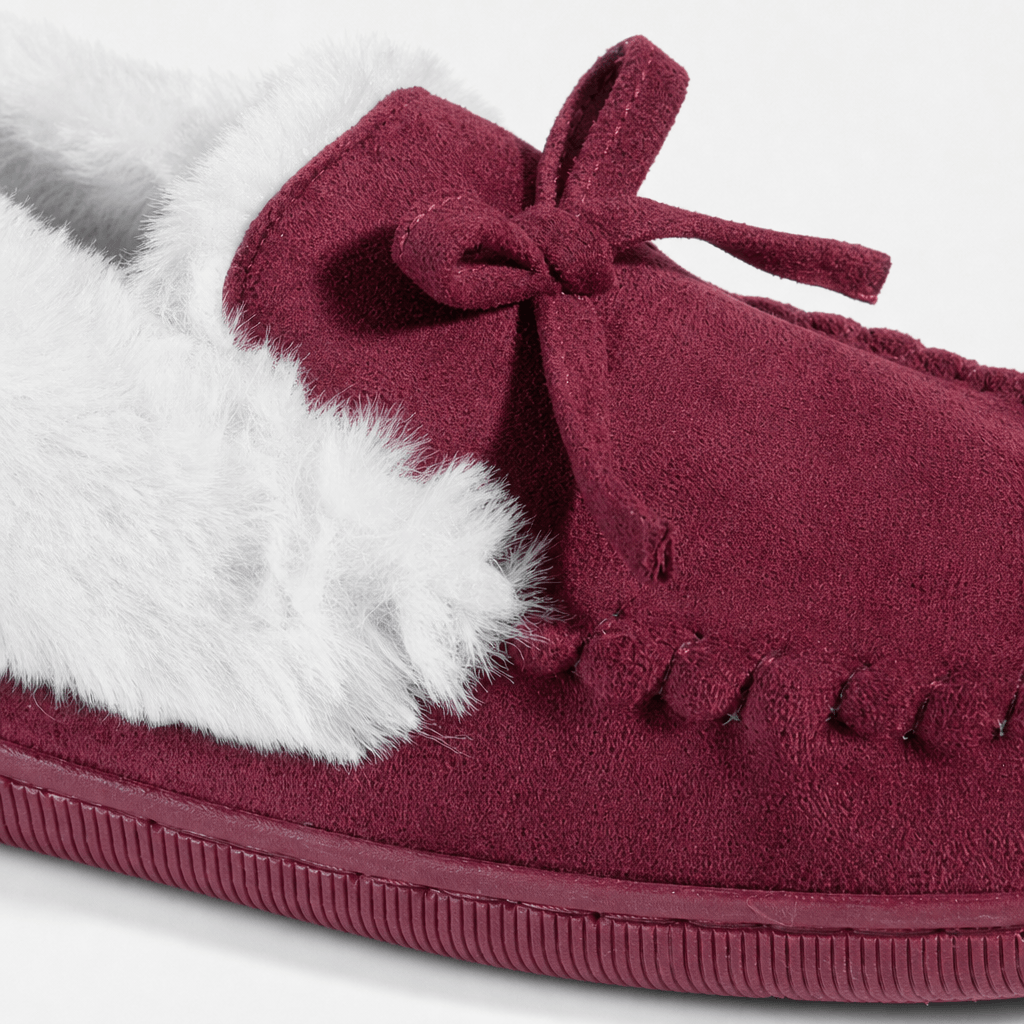 Jo & Joe KINLOCH Womens Moccasin Slippers Plum