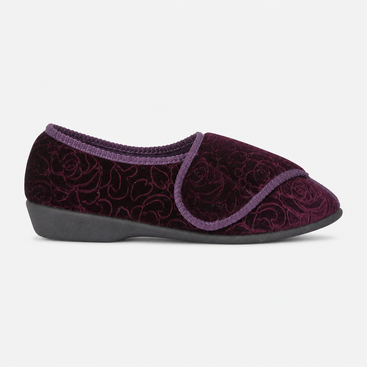 Jo & Joe DOREEN Womens Touch Fasten Slippers Purple