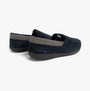 Padders STAN Mens (G Fit) Slippers Navy rear view showing textile upper and sole, perfect for comfort at home.