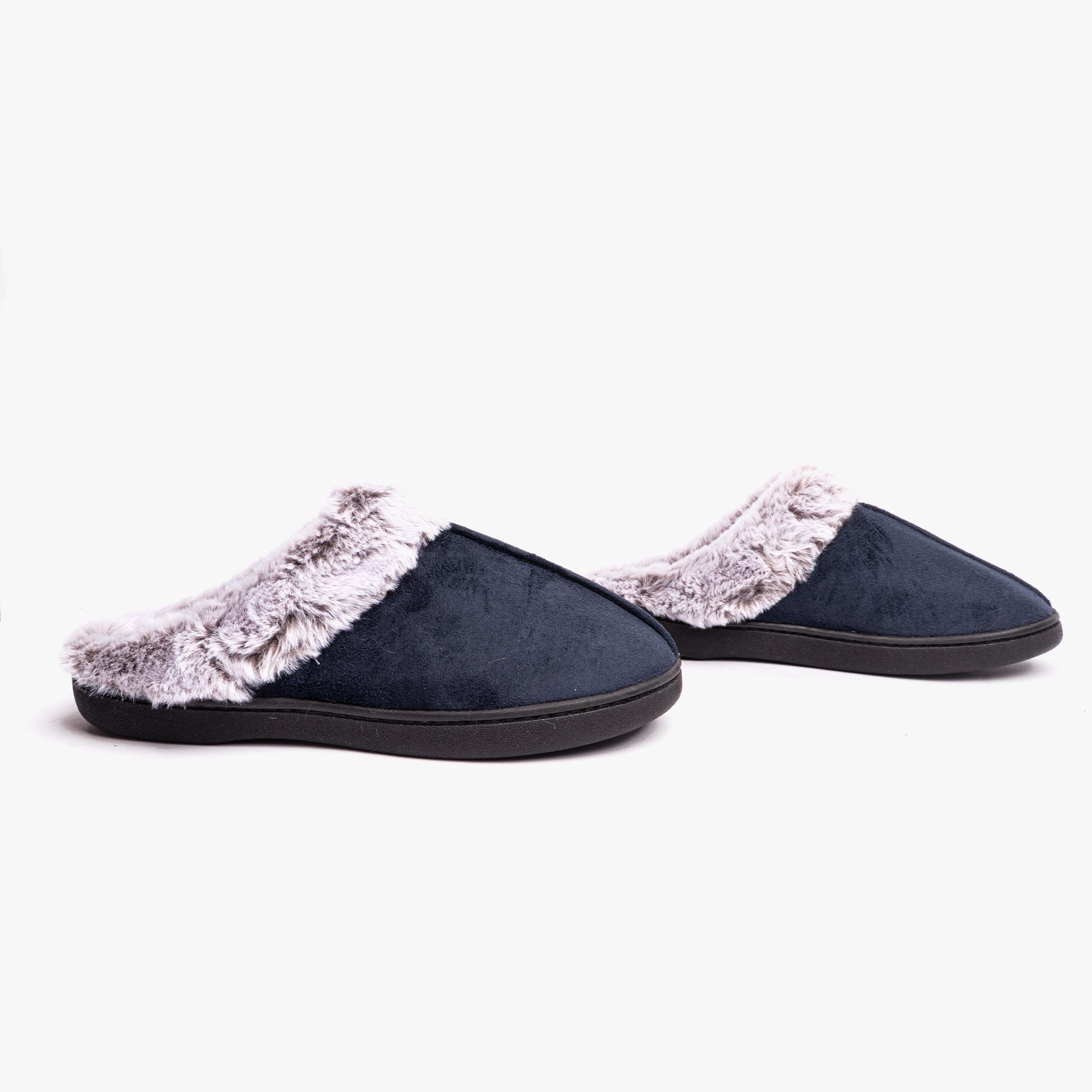 Padders FLORRIE Womens (2E Fit) Mule Slippers Navy Combi