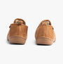 Padders BASIL Mens (G Fit) Slippers Chestnut rear view showing soft textile material and comfortable slip-on design.