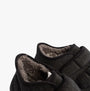 Padders BRIAN Mens Boot Slippers Charcoal top view showing soft lining and touch fasten closure details.