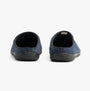 Padders FELIX Mens Mule Slippers Blue Felt back view, showcasing the comfortable slip-on design and soft felt material.