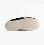 Padders CAMILLA Womens (2E Fit) Touch Fasten Slippers Black bottom view showing the rubber sole with textured pattern.