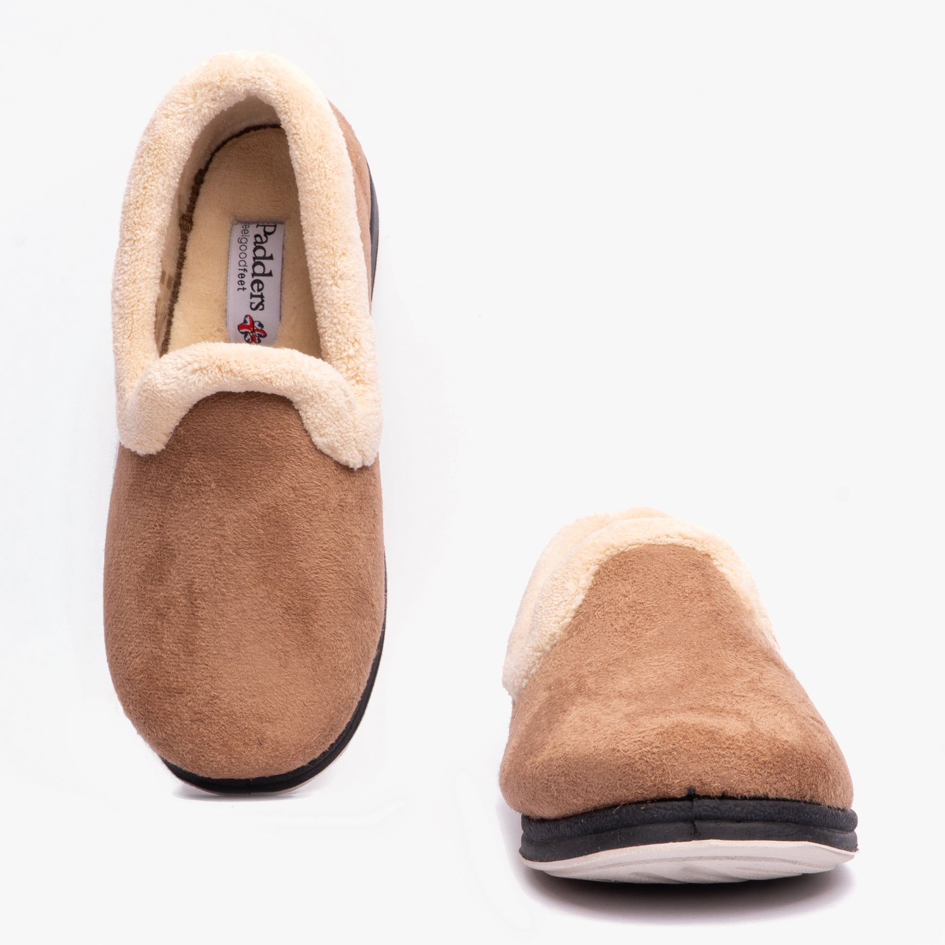 Padders REPOSE Womens (2E Fit) Full Slippers Camel