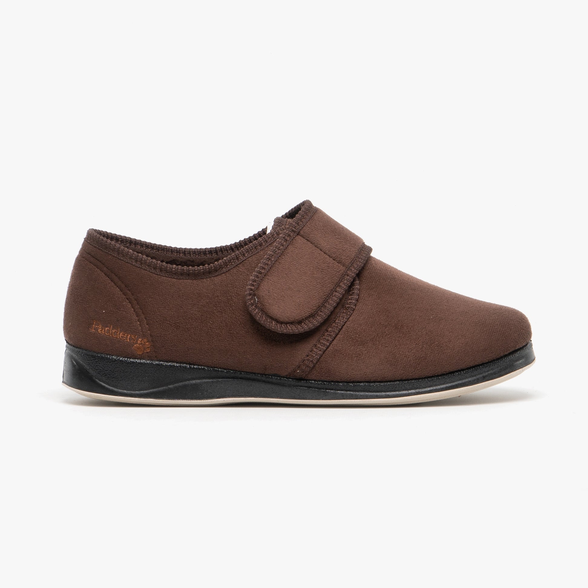 Padders CHARLES Mens (G Fit) Touch Fasten Full Slippers Brown