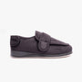 A single black Padders men's slipper with touch fasten closure, displayed against a white background.