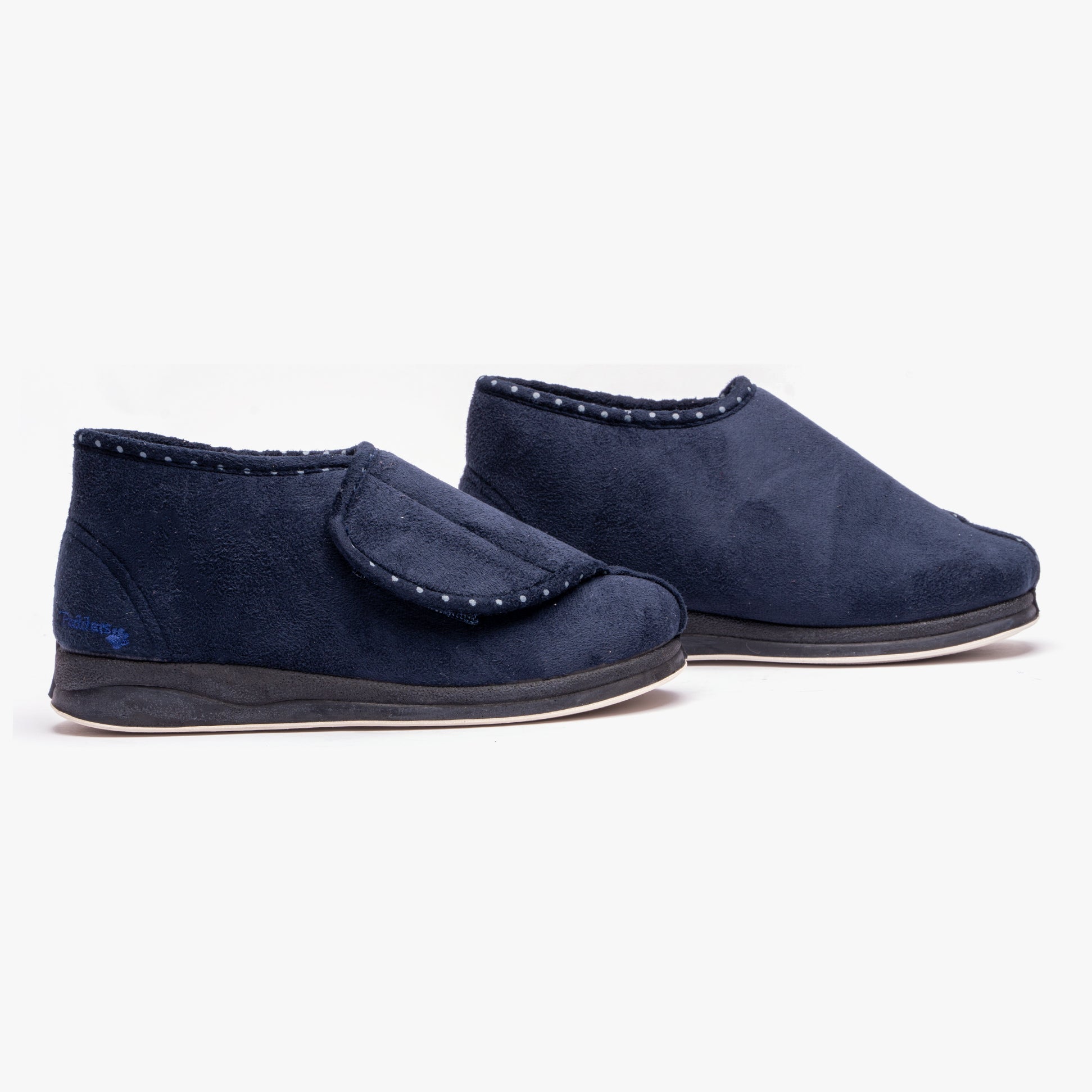 Padders CHERISH Womens (2E Fit) Touch Fasten Boot Slippers Navy