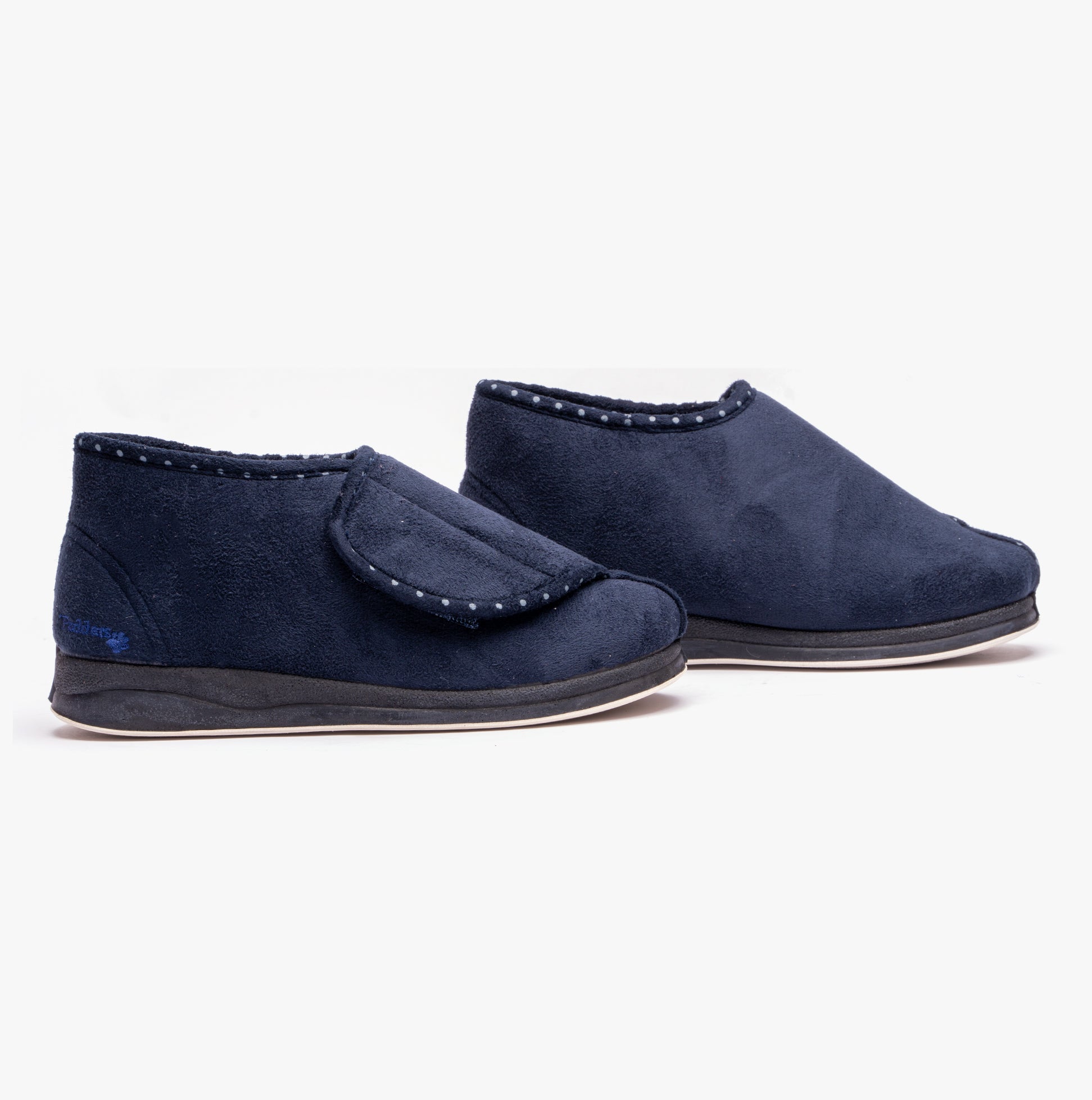 Padders CHERISH Womens (2E Fit) Touch Fasten Boot Slippers Navy
