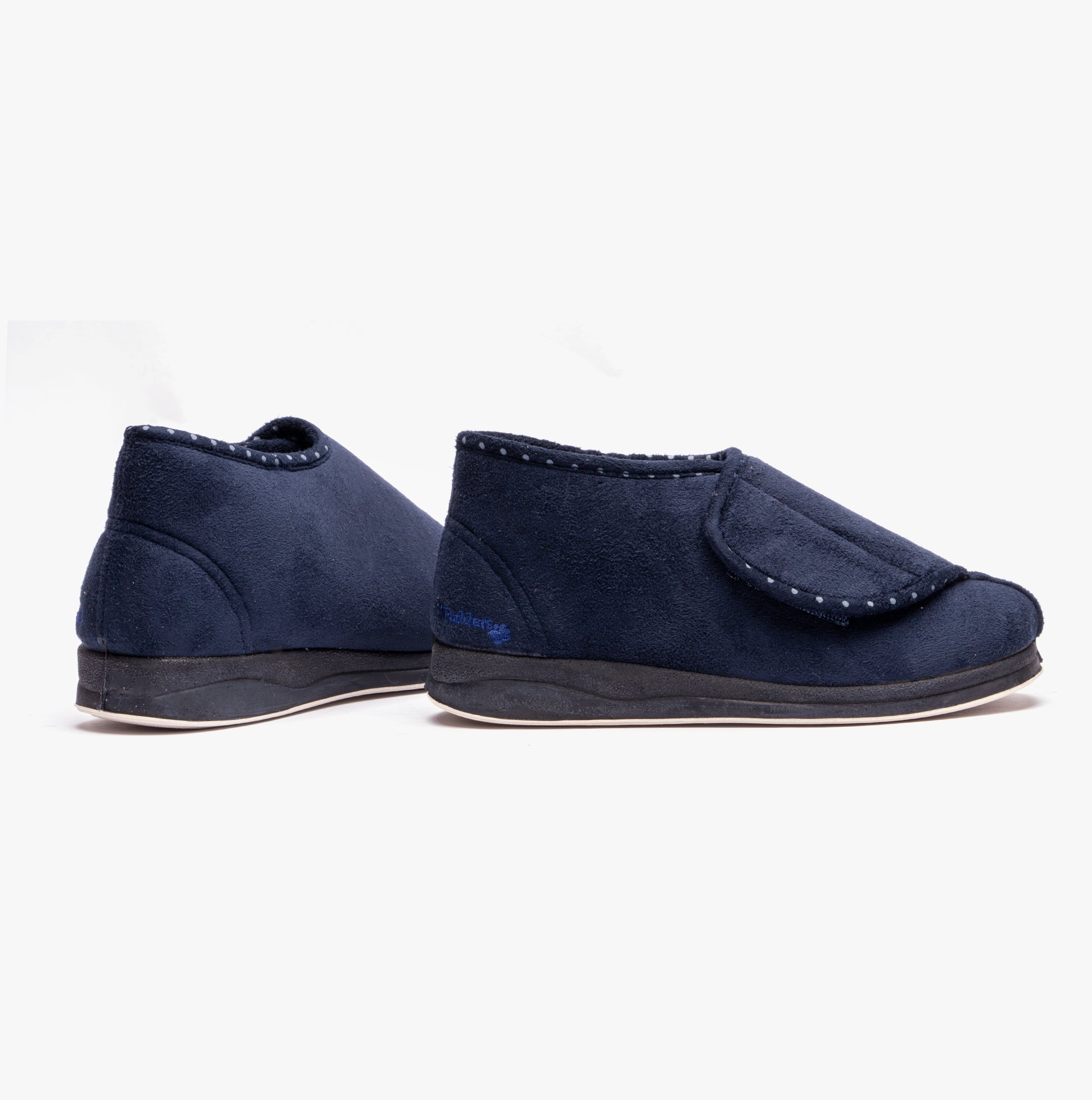 Padders CHERISH Womens (2E Fit) Touch Fasten Boot Slippers Navy