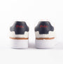 Polo Ralph Lauren MASTERS Mens Trainers White/Navy/Red rear view showcasing logo and design details.