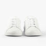 Polo Ralph Lauren HERITAGE COURT II Mens Trainers White/Bone front view with lace-up closure.