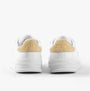 Polo Ralph Lauren HERITAGE COURT II Mens Trainers White/Bone rear view showcasing the suede detailing and logo.