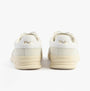 Polo Ralph Lauren HERITAGE AERA Mens Trainers Bianco/White rear view with logo detailing in white and beige.
