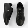 Polo Ralph Lauren HERITAGE COURT II Mens Trainers Black/Soft Grey top view with lace-up closure and round toe.