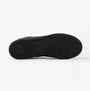 Polo Ralph Lauren HERITAGE COURT II Mens Trainers Black/Soft Grey bottom view showing rubber sole and textured patterns.