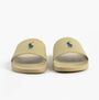 Polo Ralph Lauren POLO SLIDE Mens Sliders Coastal Beige front view with iconic logo