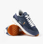 Polo Ralph Lauren TRAIN 89 Mens Trainers Navy/Multi side view showing suede upper and rubber sole.