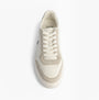 Polo Ralph Lauren RLITE SPORT Mens Trainers Deckwash White/Navy top view with lace-up closure and leather upper