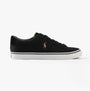 Polo Ralph Lauren SAYER Mens Trainers Black side view showing lace-up design and logo detail on upper.