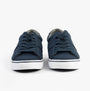 Polo Ralph Lauren SAYER Mens Trainers Aviator Navy front view with lace-up design and canvas upper.