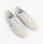 Polo Ralph Lauren COURT VLC Mens Trainers Bianco top view showcasing casual leather trainers with lace-up fastening.