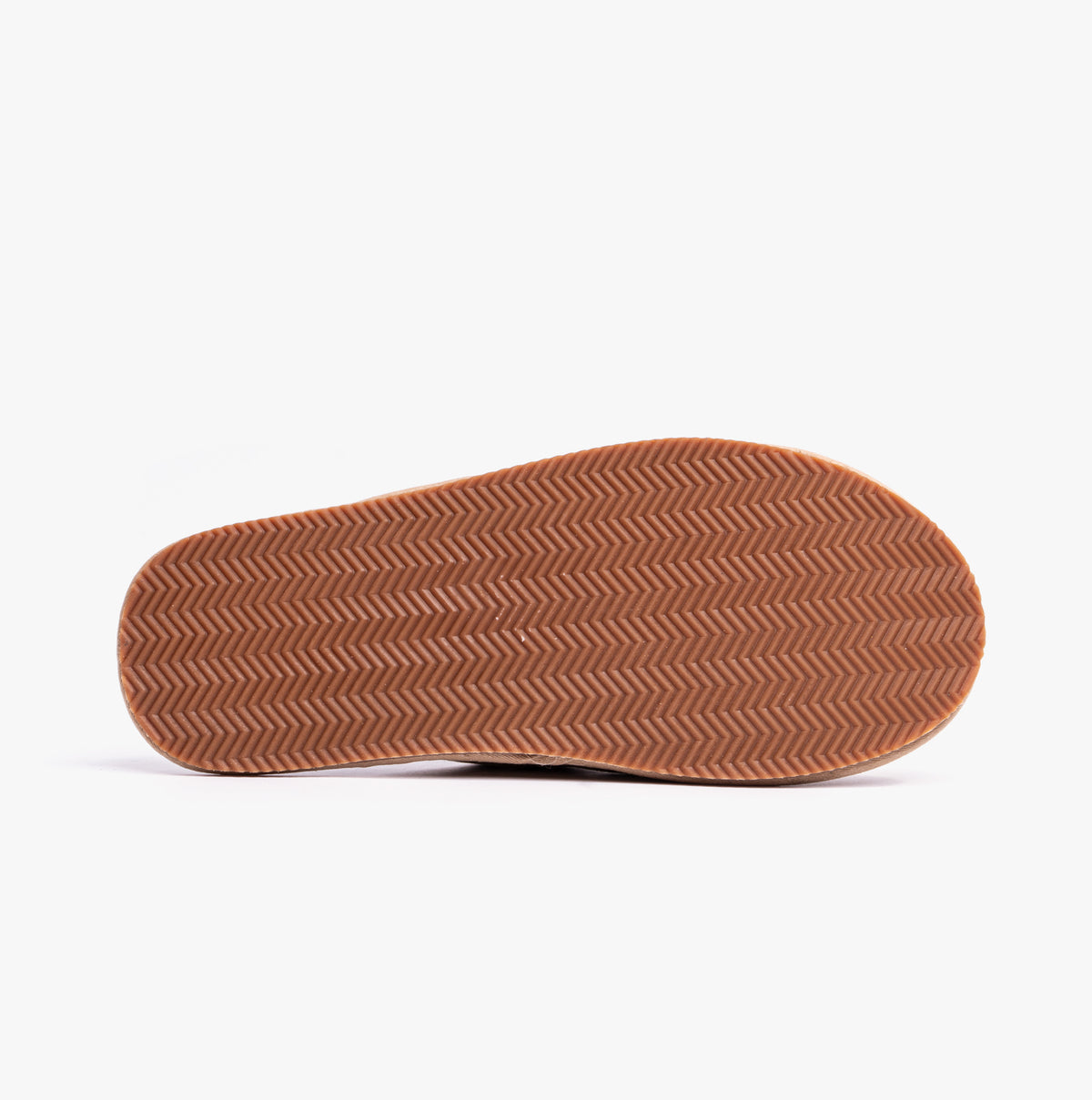 Polo Ralph Lauren KLARENCE Mens Mules Bone sole view showcasing the lightweight synthetic material and herringbone pattern.