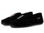 Polo Ralph Lauren BRENAN BEAR Mens Moccasin Slippers Black Suede side view showing suede upper and detailed logo.