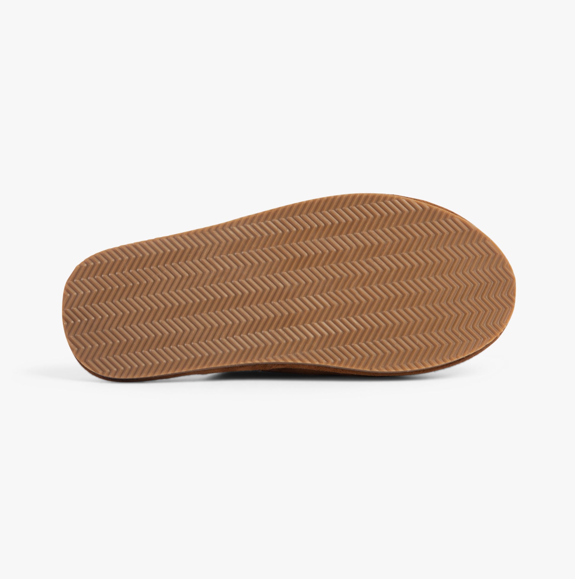 Polo Ralph Lauren KLARENCE Mens Mule Slippers Brown bottom view showing rubber sole with herringbone pattern.