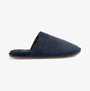 Polo Ralph Lauren KLARENCE Mens Mule Slippers Navy Micro side view showing synthetic upper and comfortable interior.