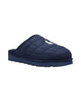 Polo Ralph Lauren READE SCUFF Mens Mule Slippers Navy side view featuring a quilted design and slip-on style.