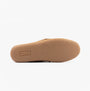 Polo Ralph Lauren BRENAN Mens Slippers Tan Washed Twill/Navy bottom view showcasing rubber sole design.