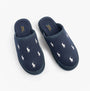 Polo Ralph Lauren RD SCFF II Mens Slippers Navy/Paper White top view, featuring a lightweight and comfortable slip-on mule design.