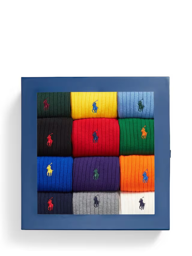 Polo Ralph Lauren CLASSIC CREW Mens Crew Socks Multi