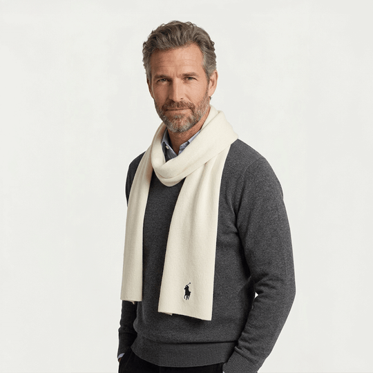 Polo Ralph Lauren SWEATER Scarf Mens Regular Stone Pebble
