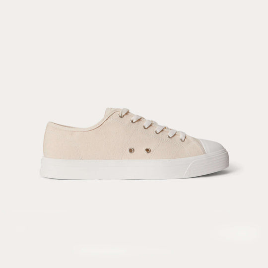Polo Ralph Lauren AYERS LOW Mens Canvas Trainers Cream