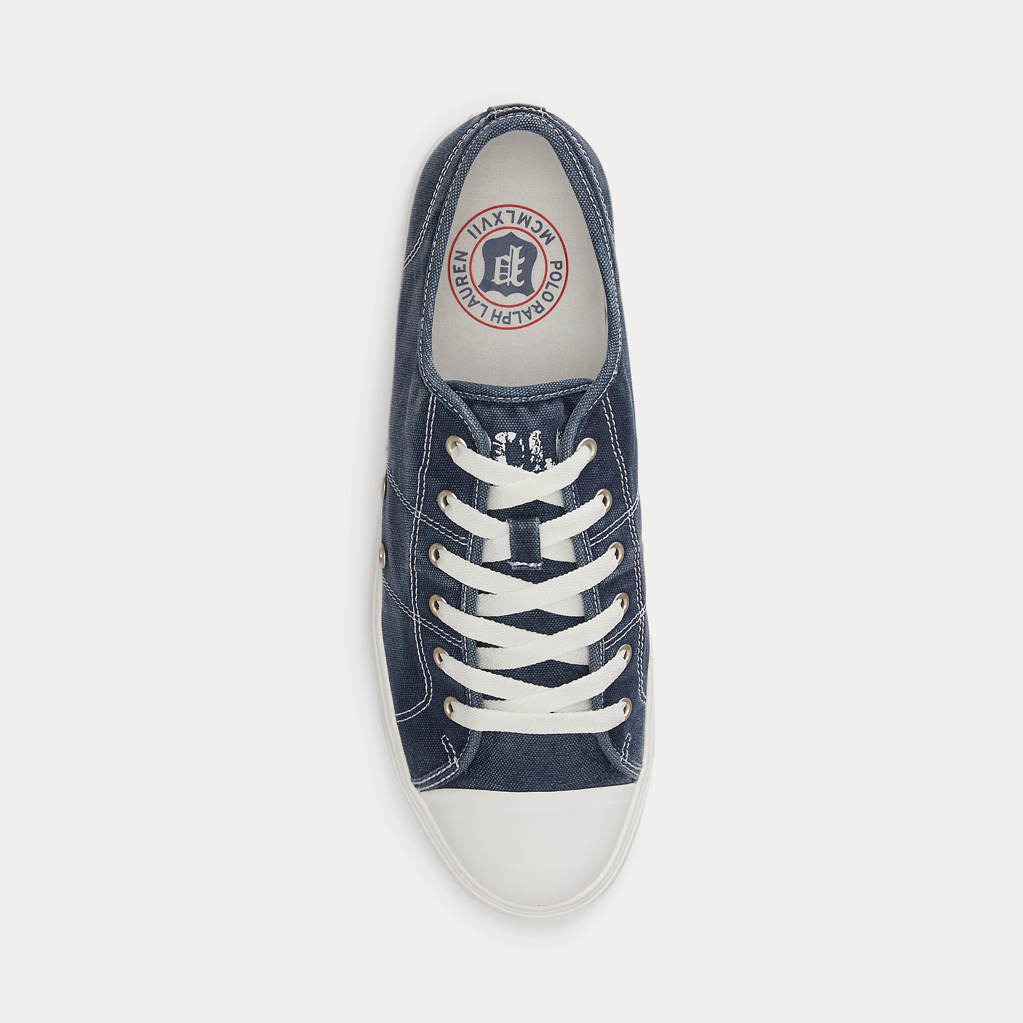 Polo Ralph Lauren AYERS LOW Mens Canvas Trainers Navy