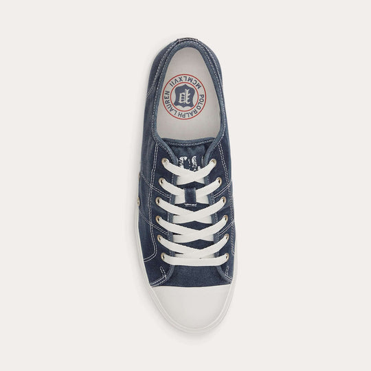 Polo Ralph Lauren AYERS LOW Mens Canvas Trainers Navy