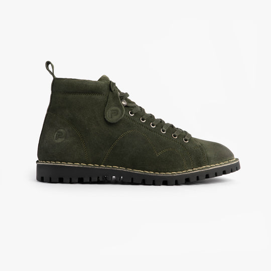 Popps 1961 MOD Mens Suede Monkey Boots Green