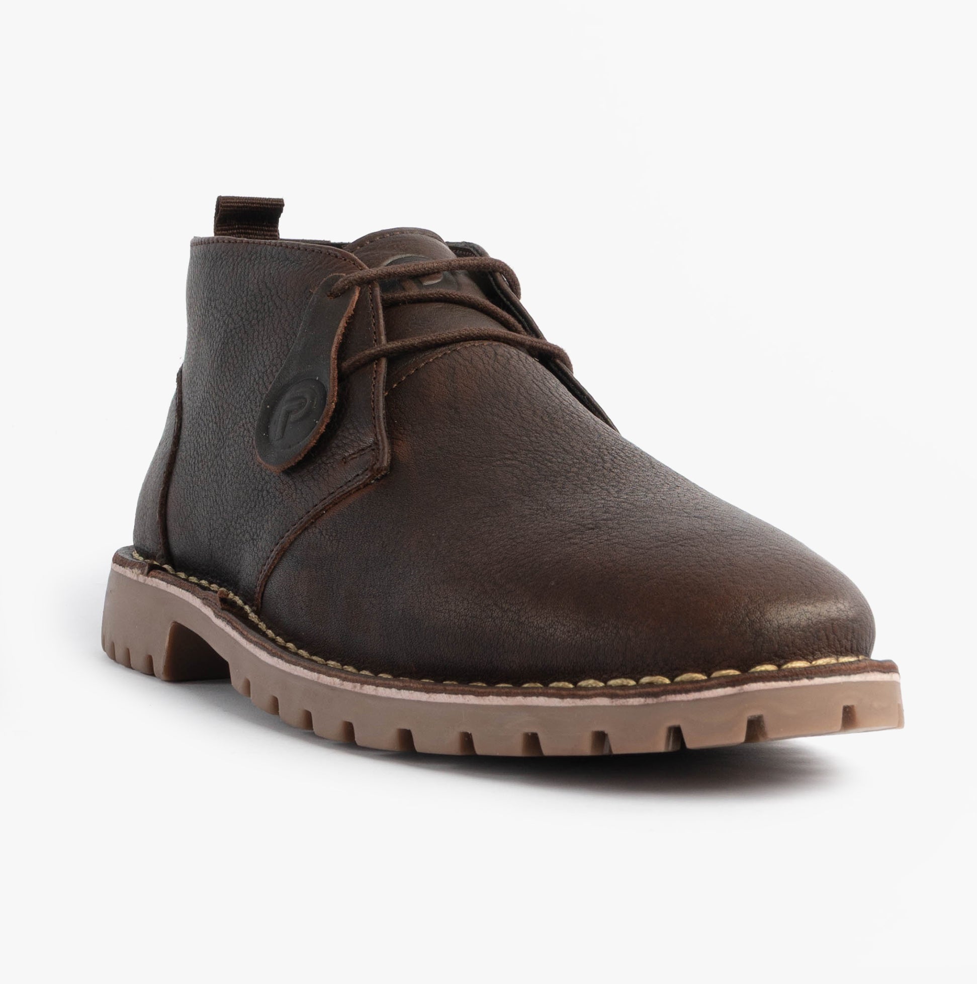 Popps COOPER Mens Desert Boots Dark Brown