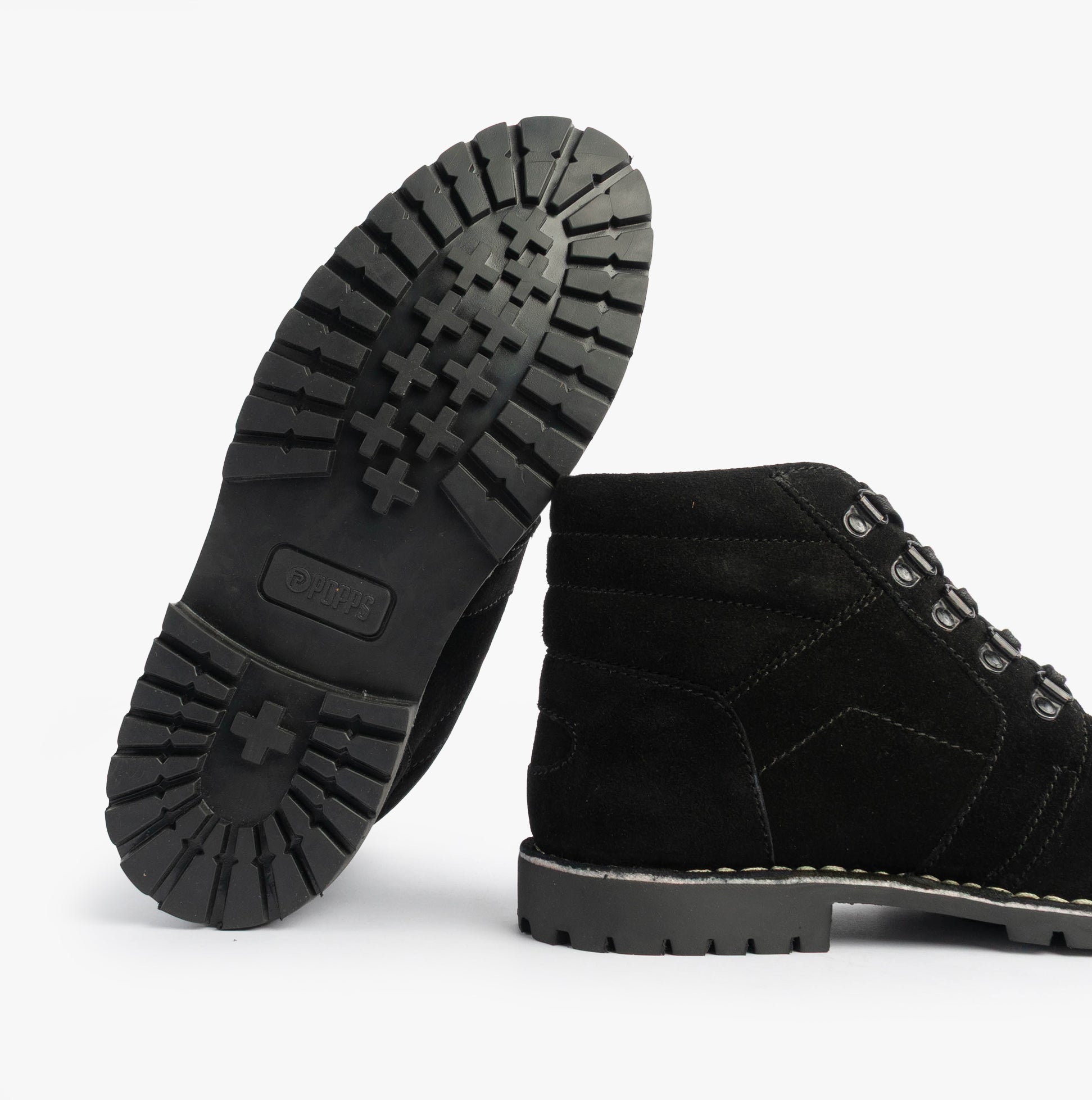 Popps TROOPER Mens Desert Boots Black