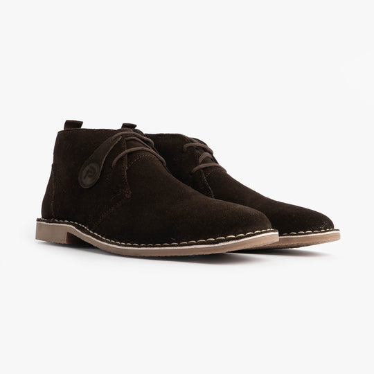 Popps VESPA Unisex Desert Boots Dark Brown