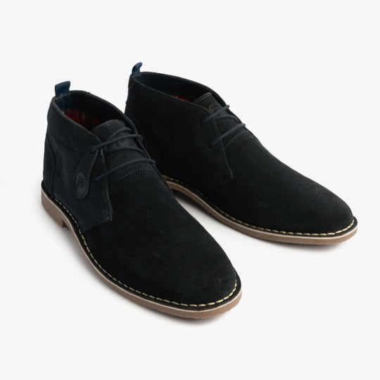 Popps VESPA Unisex Desert Boots Navy