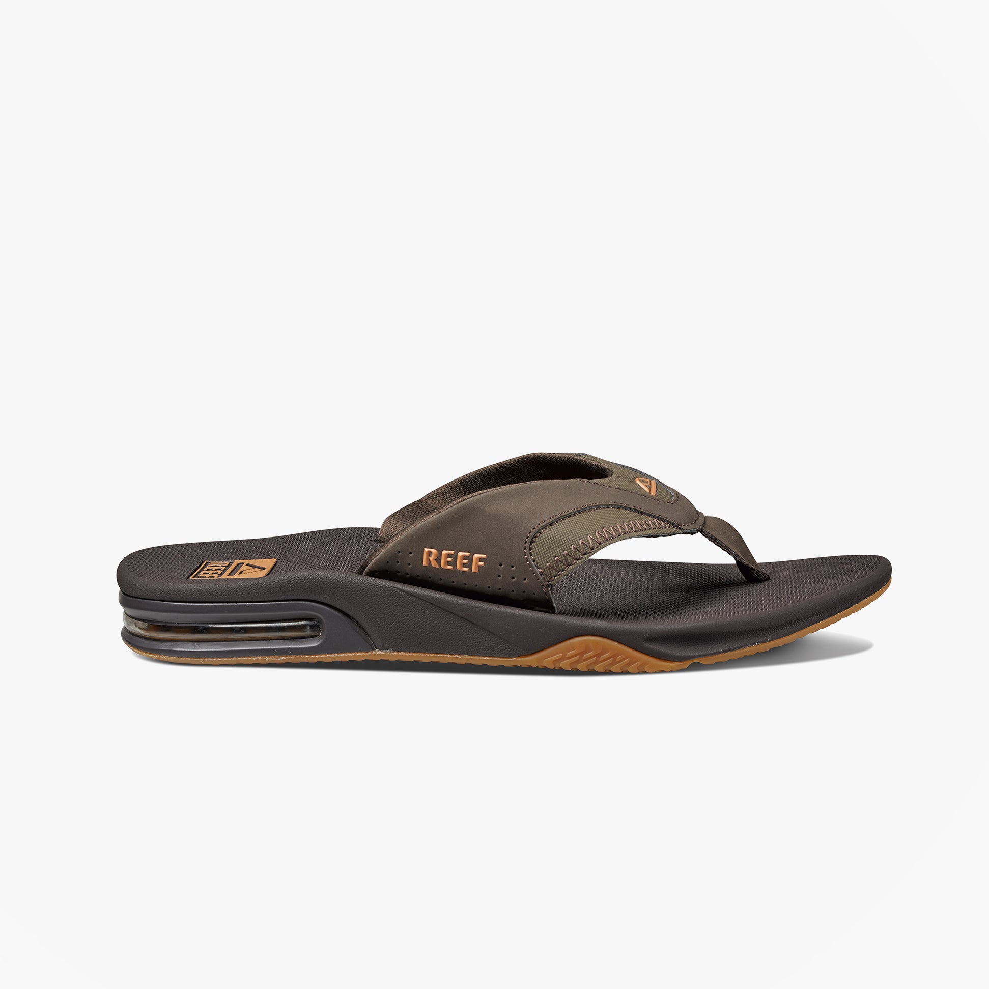 FANNING Mens Toe-Post Sandals Grey/Black