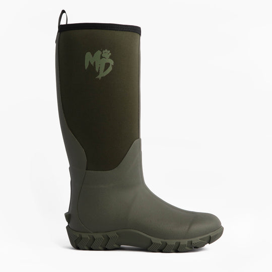 Mud Dogs RUTLAND TALL Unisex Neoprene Wellies Olive