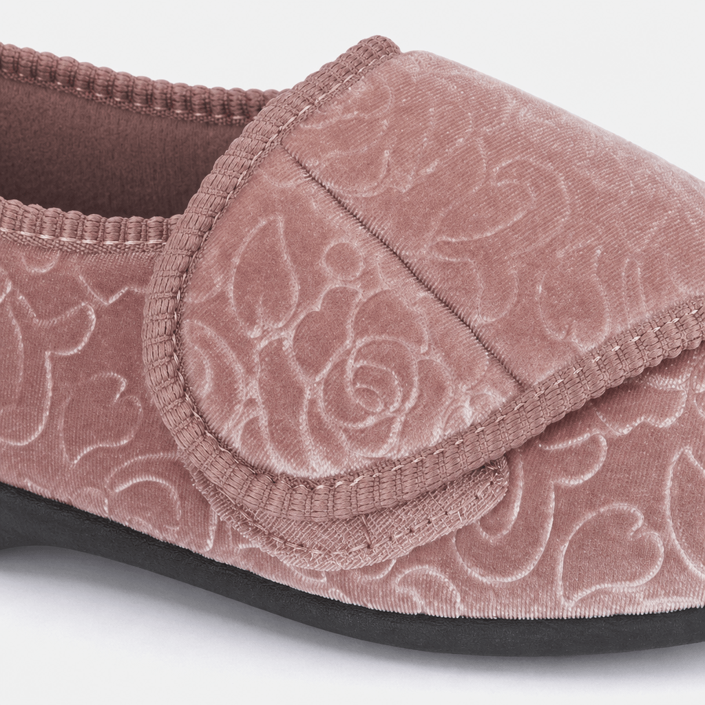 Jo & Joe DOREEN Womens Touch Fasten Slippers Rose