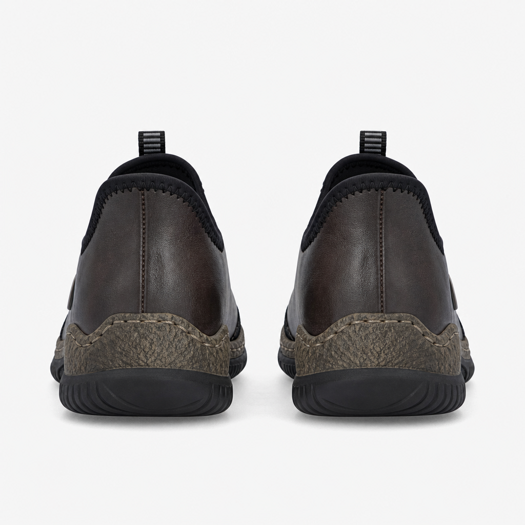 Rieker N3267 Womens Slip-On Trainers Black/Rancho