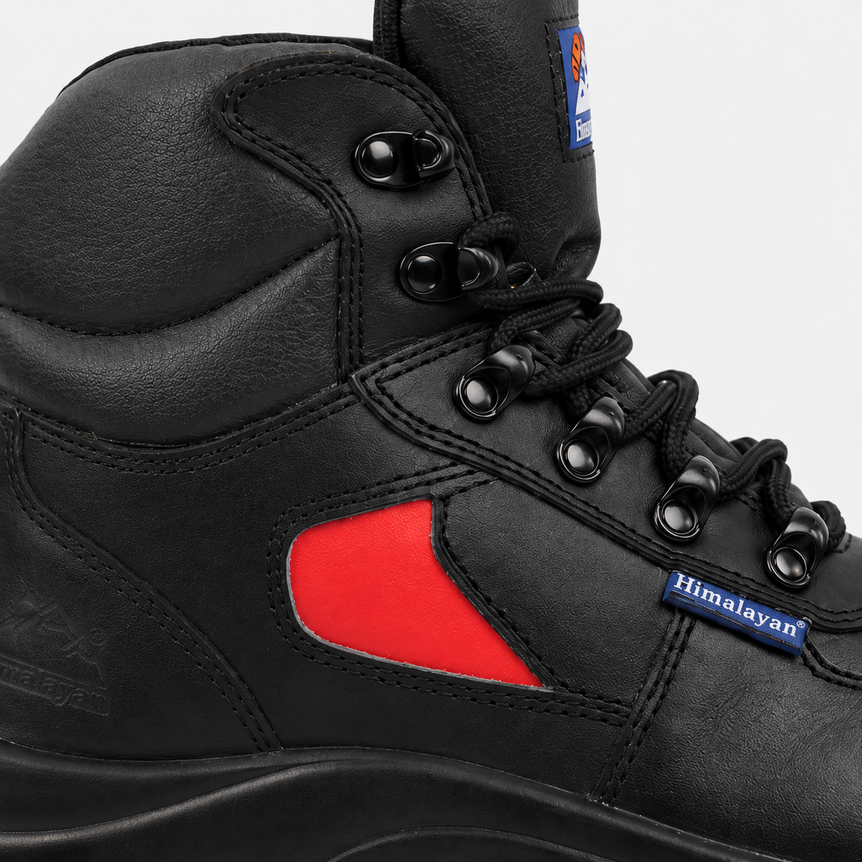 Himalayan 3414 Mens Safety Boots Black/Red